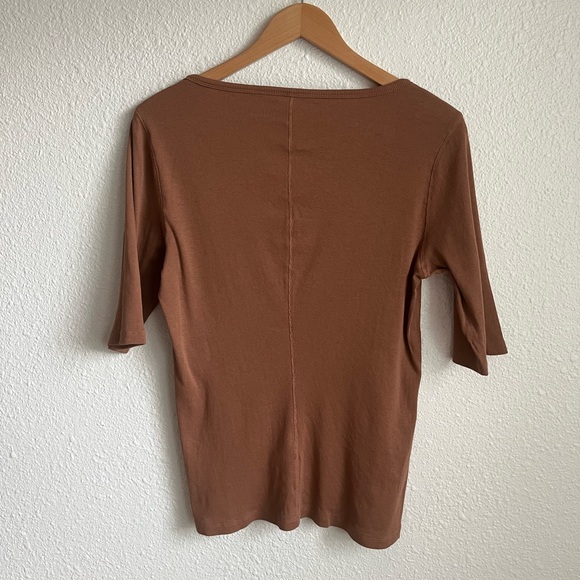 Everlane The Pima Micro-Rib Scoop-Neck Tee - Picture 7 of 7